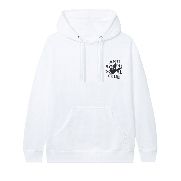 Anti Social Social Club x Playboy Bunny Logo Hoodie White "White"