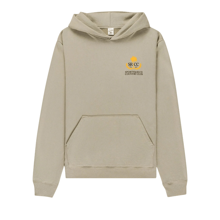 Sporty & Rich Country Club Hoodie "Elephant/Black/Gold"