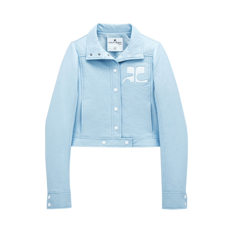 Courrèges Vinyl Jacket "Pastel Light Blue"