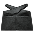 Courrèges Vinyl Criss Cross Skirt "Noir"