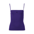 Courrèges Rib Knit Tank Top "Ultra Violet"
