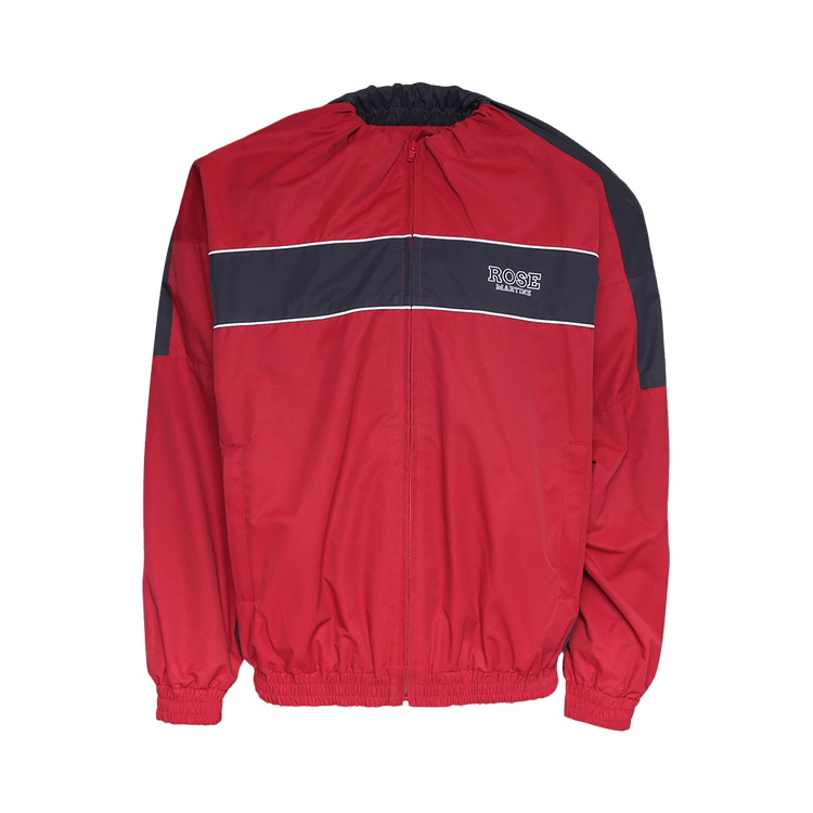 Martine Rose Tuck Neck Track Jacket "Burgundy/Navy"