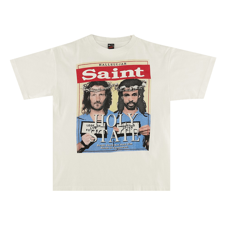 SAINT Mxxxxxx x Denim Tears Holy State Short-Sleeve Tee "White"