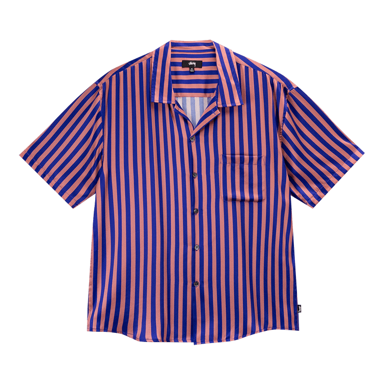 Stussy Striped Silk Shirt "Blue"