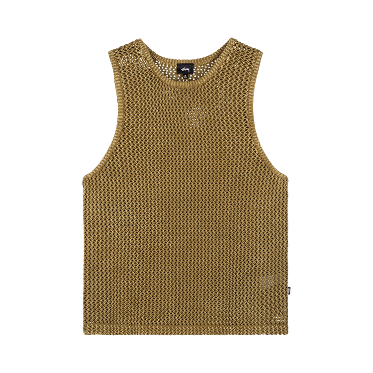 Stussy O'Dyed Mesh Tank 'Khaki'