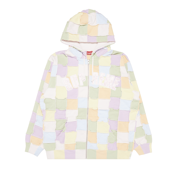 Supreme Reverse Patchwork Zip Up Hooded Sweatshirt "Multicolor"