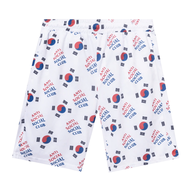 Anti Social Social Club x Case Study Flag Mesh Shorts "White"