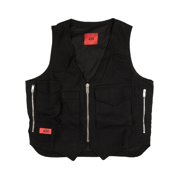 424 Logo Patch Outerwear Vest "Black"