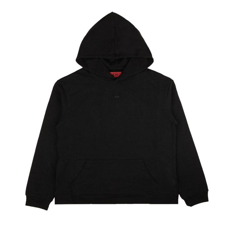 424 Rubber Logo Pullover Hoodie Sweatshirt "Black"