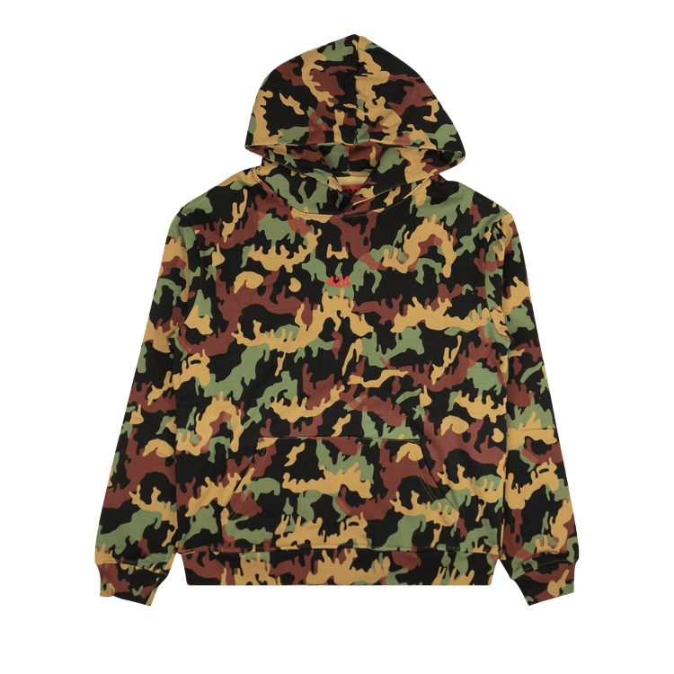 424 Camo Logo Hoodie "Black/Brown/Green"
