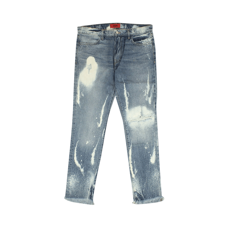 424 Heavy Destruct Straight Fit Jeans "Blue"