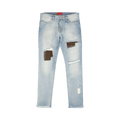 424 Destroyed Straight Jeans "Indigo Light Wash"