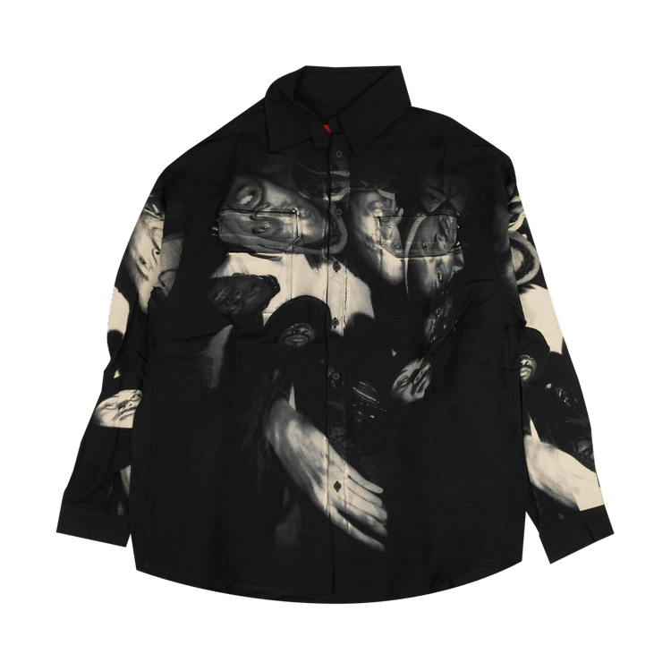 424 Wu-Tang Button Down Shirt "Black/White"