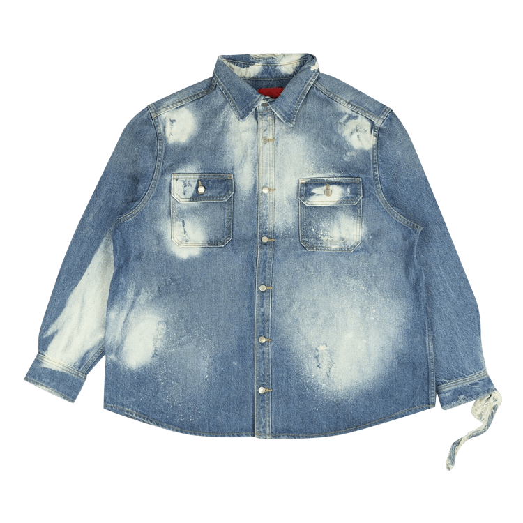 424 Casual Button Down Shirt "Meduim Wash Bleach"