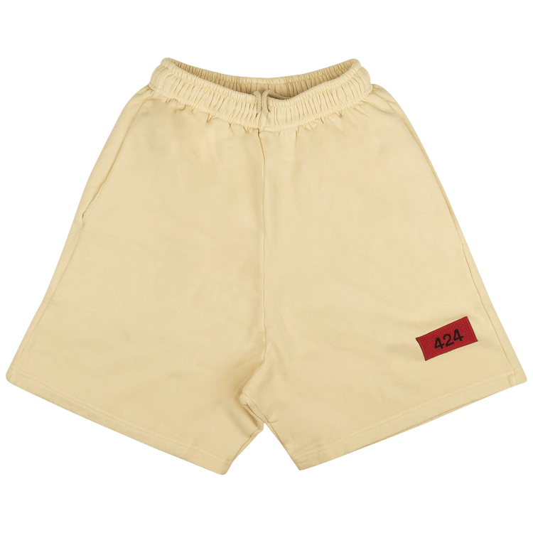 424 Logo Patch Sweat Shorts "Cream"
