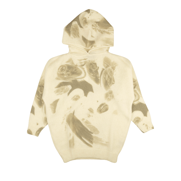 424 Printed Knit Hoodie Sweatshirt "White"