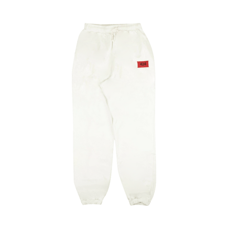 424 Logo Patch Sweatpants "Off White/Red"