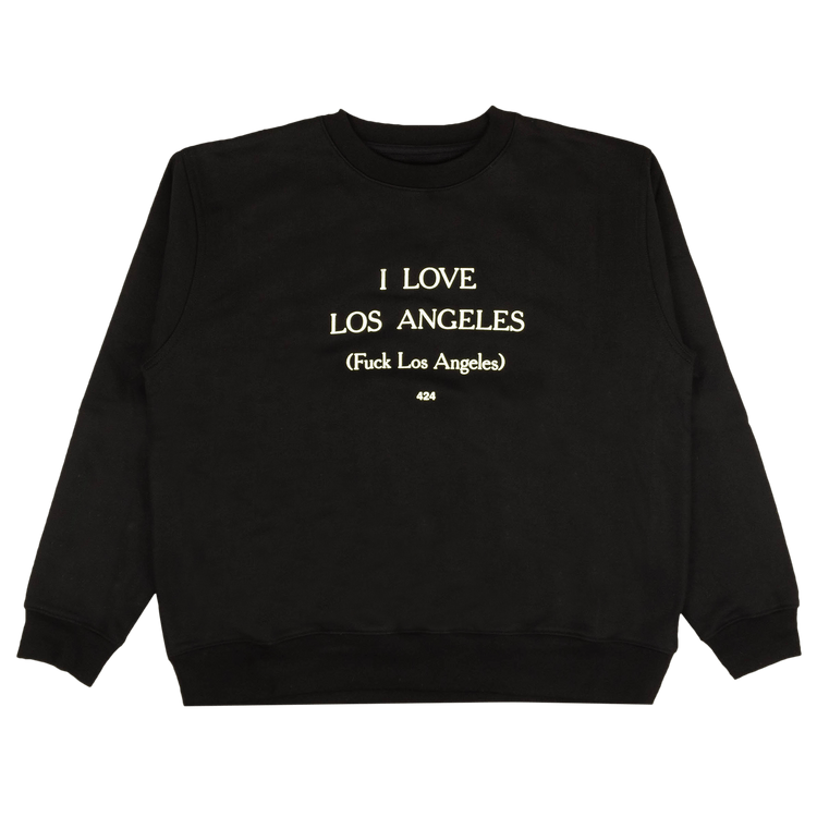424 F Los Angeles Crewneck Sweatshirt "Black"