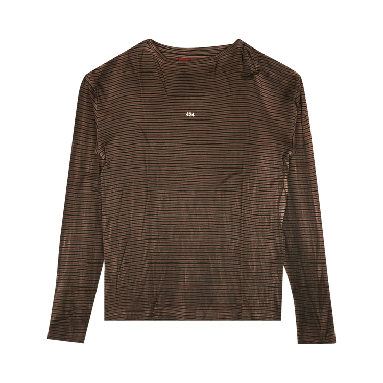 424 Long-Sleeve Knit T-Shirt "White/Black"