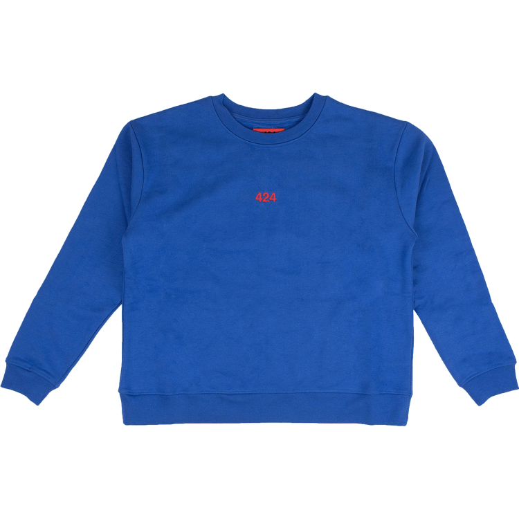 424 Logo Crewneck Sweatshirt "Blue/Red"