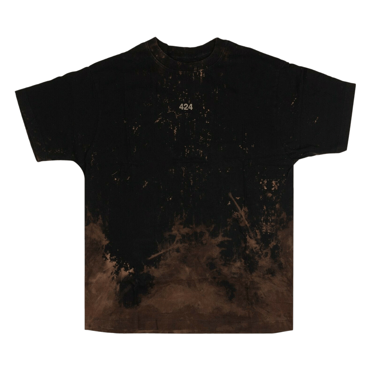 424 Short-Sleeve Bleach T-Shirt "Black"