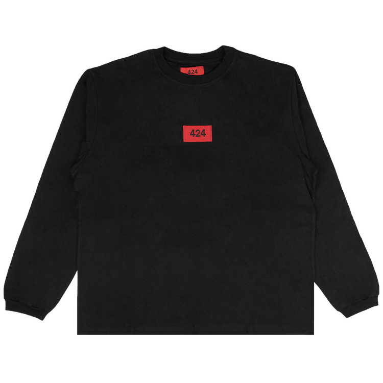 424 Logo Patch Long-Sleeve T-Shirt "Black/Red"