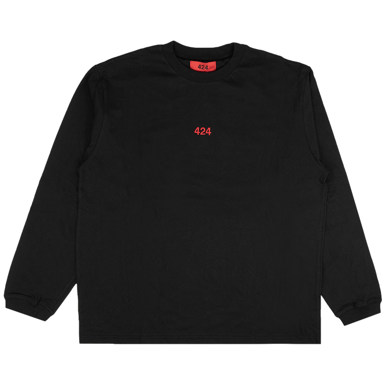 424 Cotton Logo Long-Sleeve T-Shirt "Black"