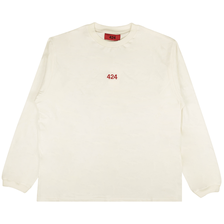424 Logo Long-Sleeve T-Shirt "White/Red"