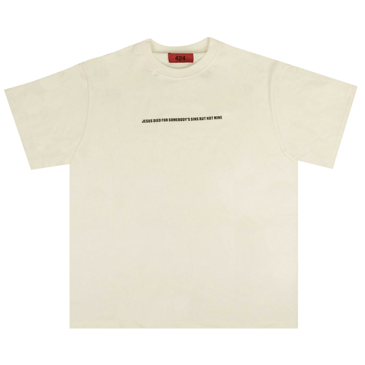 424 Short-Sleeve Jesus Died T-Shirt "White"