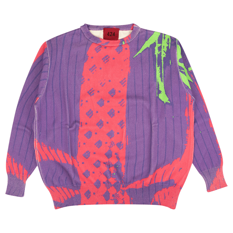 424 Business Print Crewneck "Purple/Pink"