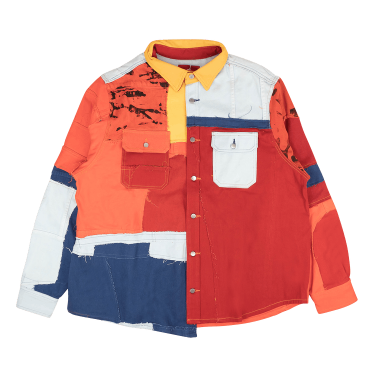 424 Multicolor Reworked Work Button Down Shirt "Multicolor"