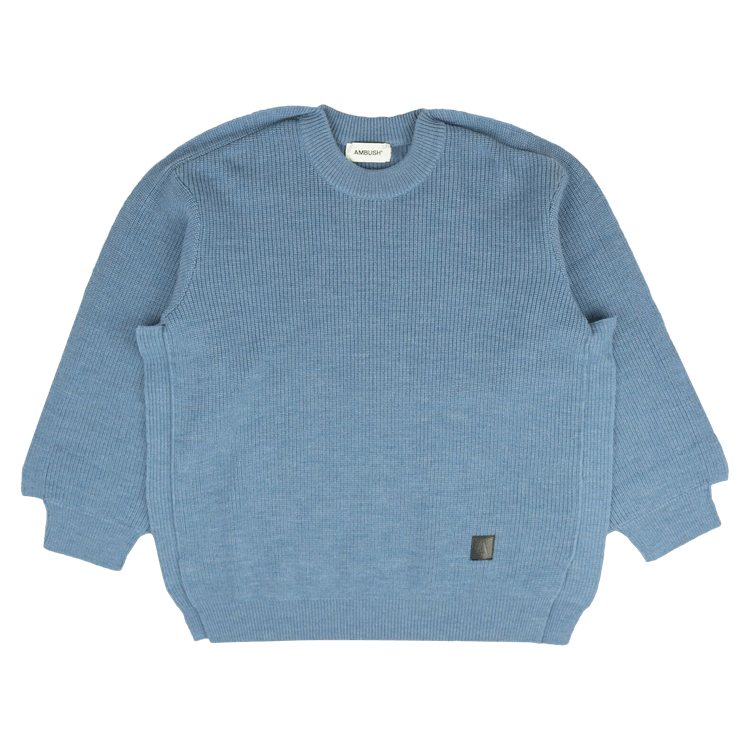 Ambush Fin Knit Pullover Sweater "Blue"