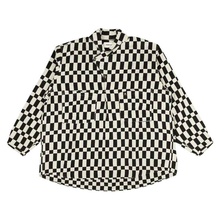 Ambush Pullover Check Shirt "Black/White"