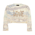 Amiri Love Tie Dye Cropped Knit Sweater "Multicolor"