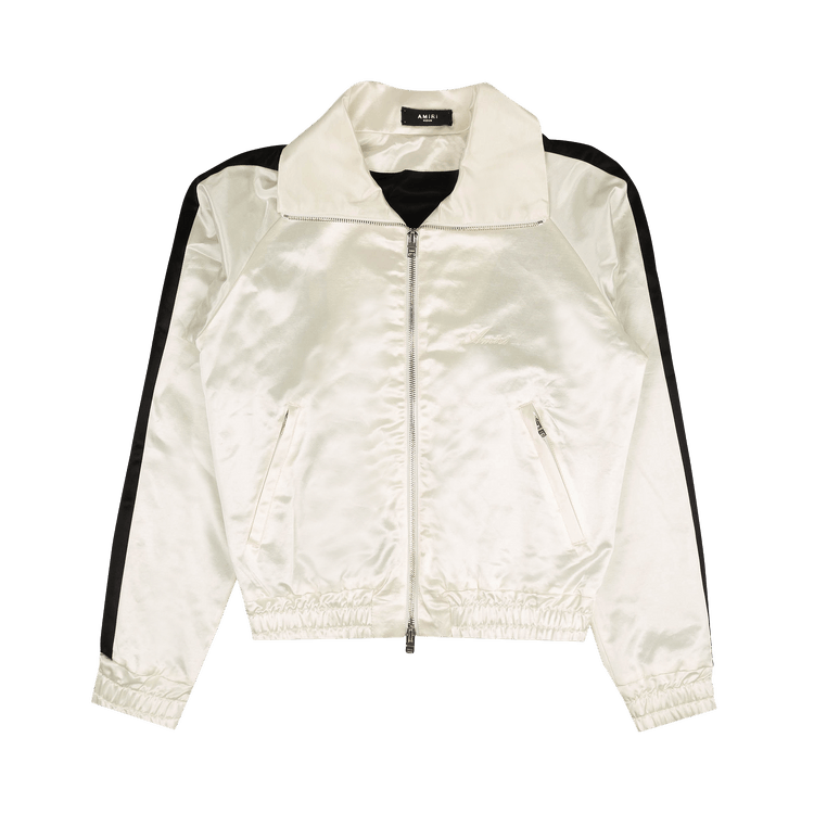 Amiri Full Zip Satin Track Jacket "White"