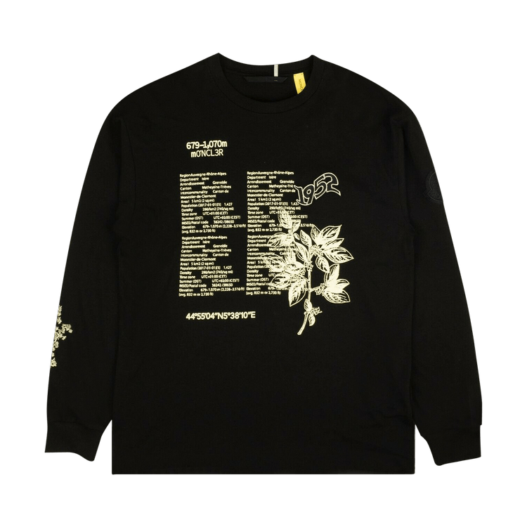 Moncler Genius Long-Sleeve Crewneck Graphic T-Shirt "Black"
