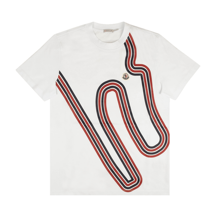 Moncler Circuit Print Short-Sleeve T-Shirt "White/Red"