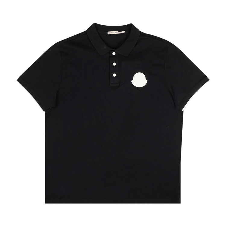 Moncler Logo Patch Short-Sleeve Polo Shirt "Navy Blue"