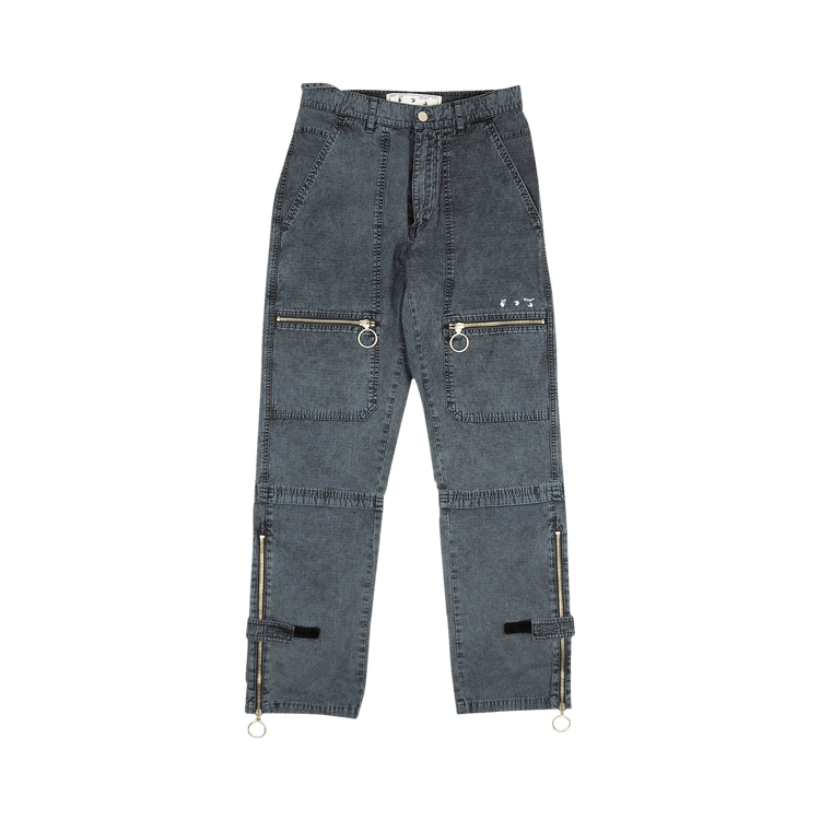 Off-White Logo Slim Cargo Pants "Blue"