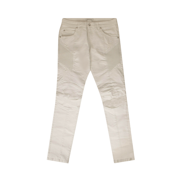 Balmain Distressed Jeans Pants "White"