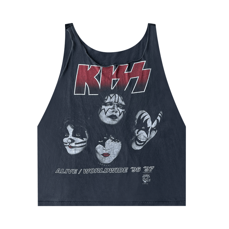 Vintage 1997 KISS Cut-Off Concert Tee "Black"