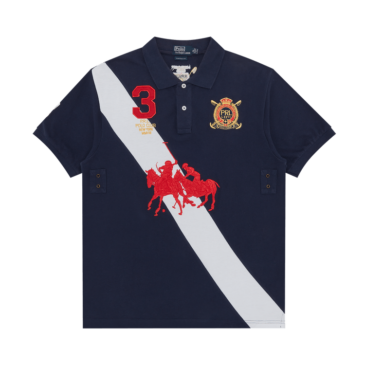 Vintage Polo Ralph Lauren Equestrian Double Player Polo Shirt "Blue"
