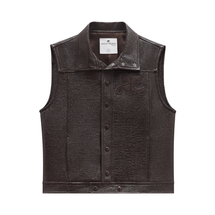 Courrèges Vinyl Sleeveless Jacket "Chocolate"