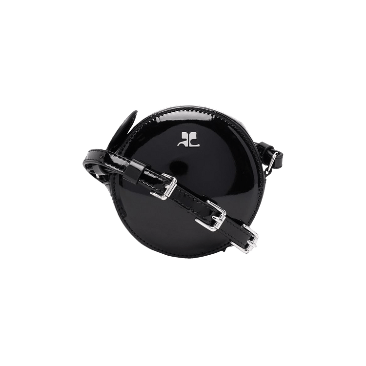 Courrèges Patent Mirror Circle Bag "Black"
