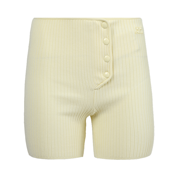 Courrèges Rib Knit Short "Pastel Yellow"