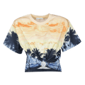 Rabanne Printed Cropped Tee "Navy Sunset"