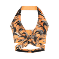Rabanne Printed Cropped Tee "Pastel Orange"
