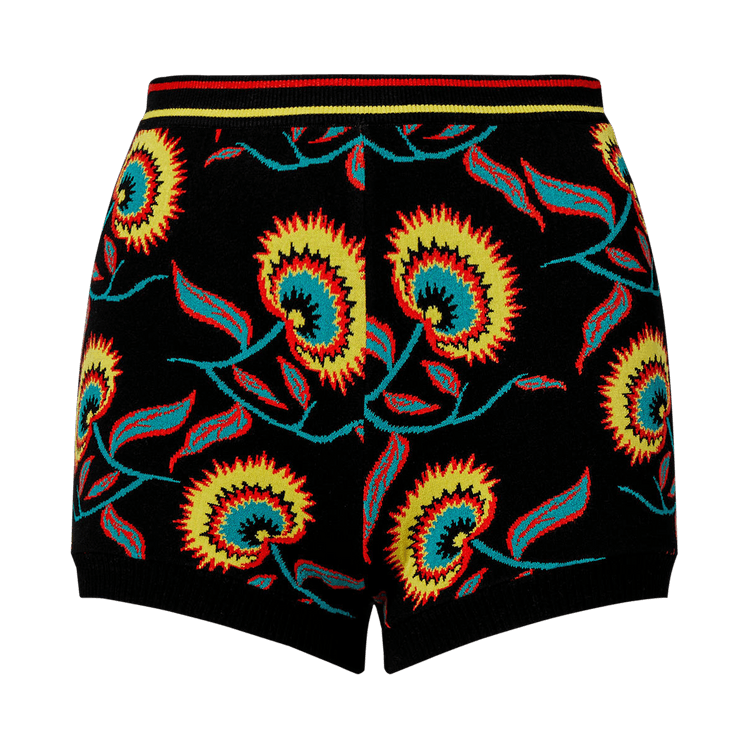 Rabanne Knit Shorts "Jacquard Jamaican Flower"