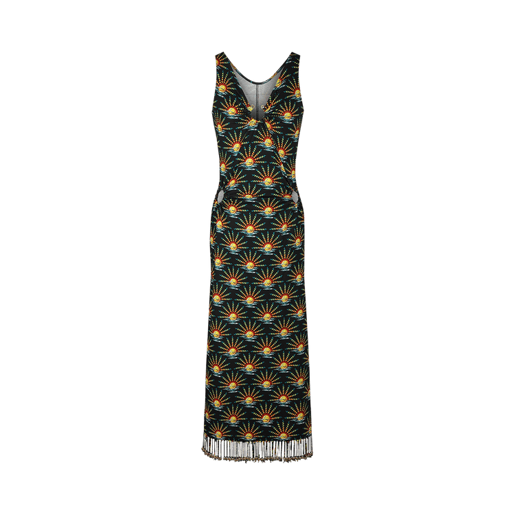 Rabanne Robe Long Dress "Black Sunset"