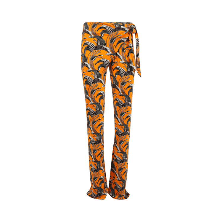Rabanne Viscose Pant "Pastel Orange/Lily Flower"